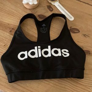 Adidas black sports bra size small